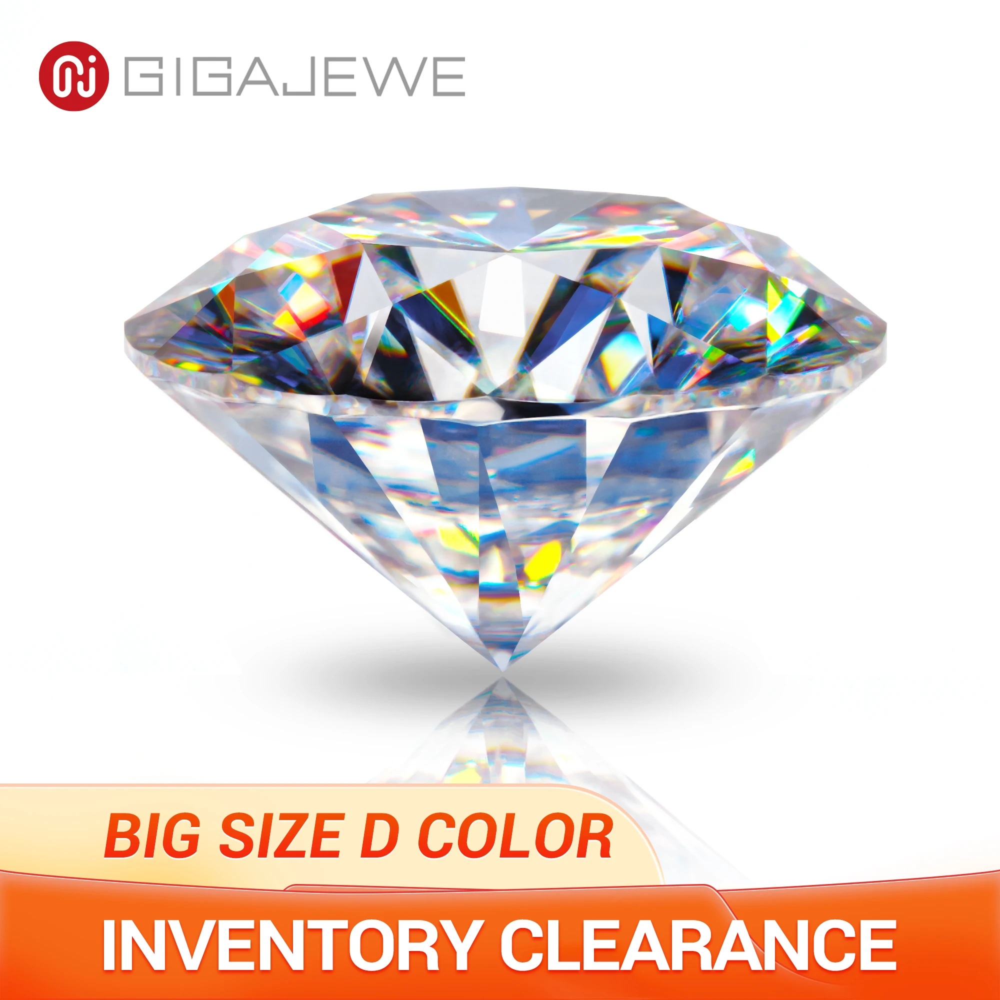

GIGAJEWE Moissanite D Цвет Круглый вырез большой размер ликвидация запасов ограниченное время предложение до распродажи Высокое качество драгоценный камень