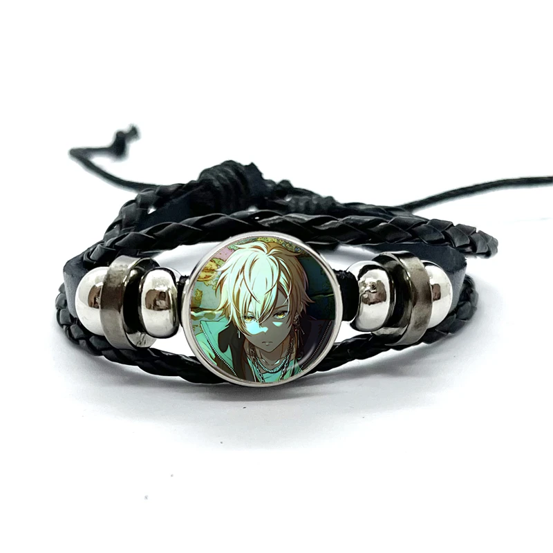 Project SEKAI Anime Shinonome Akito Vivid BAD SQUAD Leather Bracelets Multilayer Braided Bracelets Bangles Handmade Jewelry Gift 5