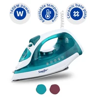 Sonifer Steam Iron 1600W Fast Heating 160ml Water Tank Travel Iron Upright Steam Adjustable Steam Self-Cleaning Ceramic Soleplat 1