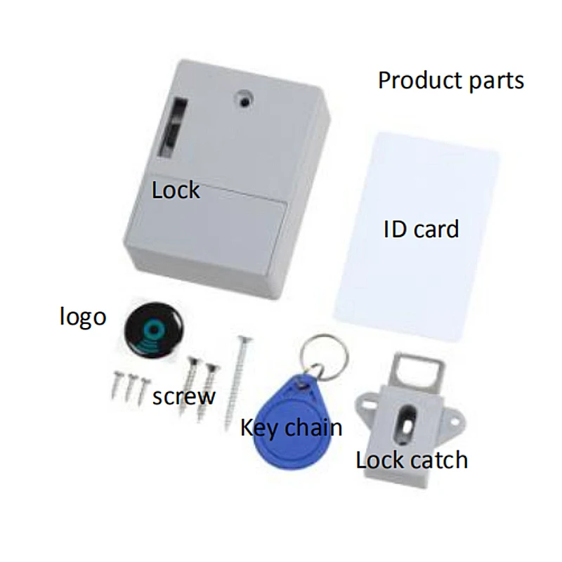 EMID IC 카드 센서 디지털 서랍 카드 잠금, 지능형 전자 보이지 않는 캐비닛 잠금 하드웨어