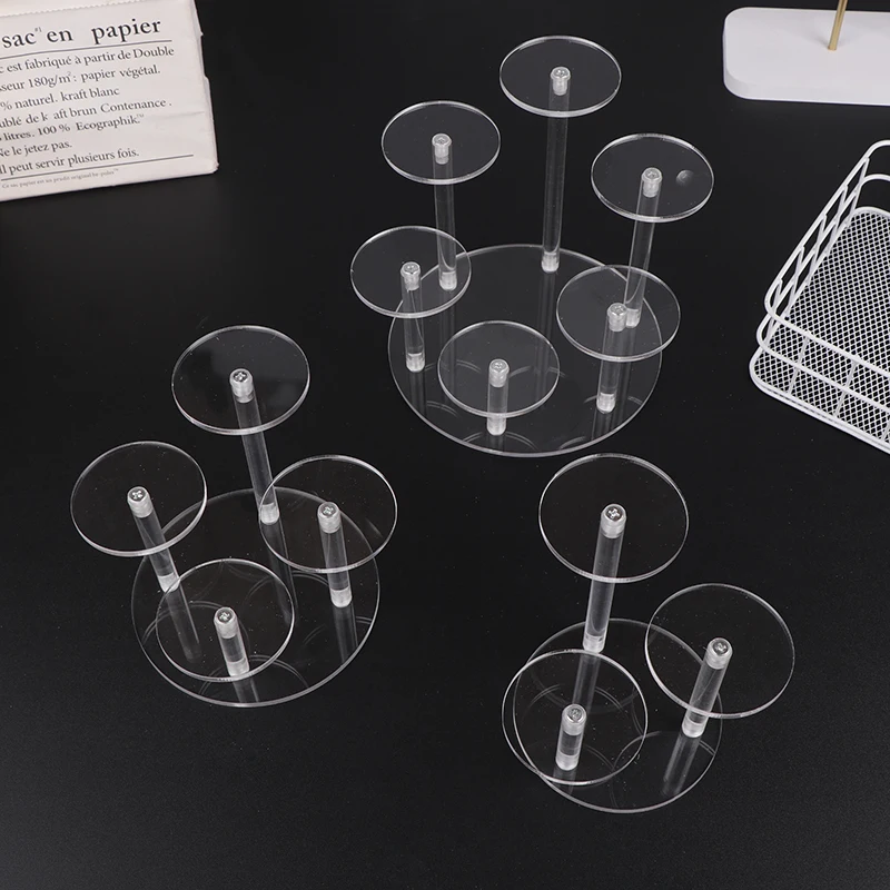 4 Layers Transparent Removable Acrylic Display Stand Square Holder Rack Garage Kit Blind Box Display Stand Jewelry Holder Shelf 5