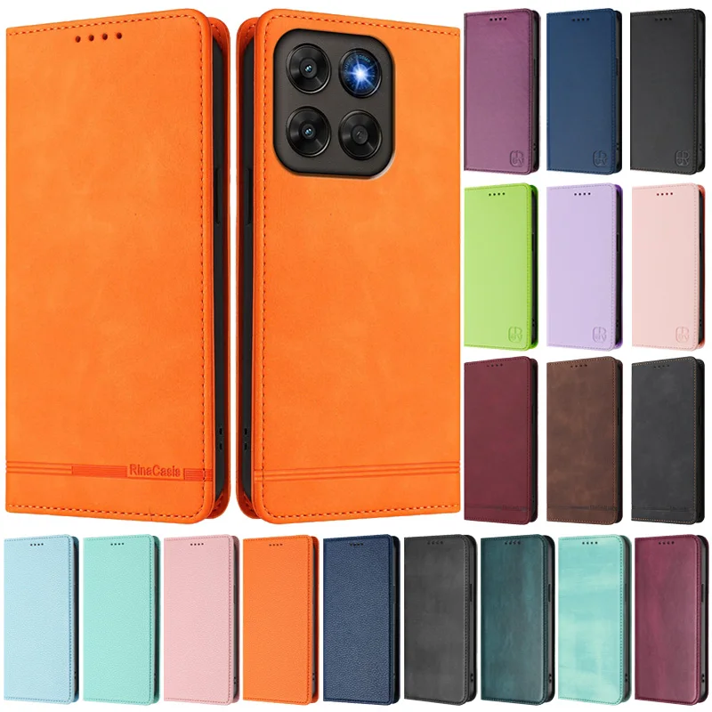Leather Magnetic Flip Phone Case - Stylish Protective Cover