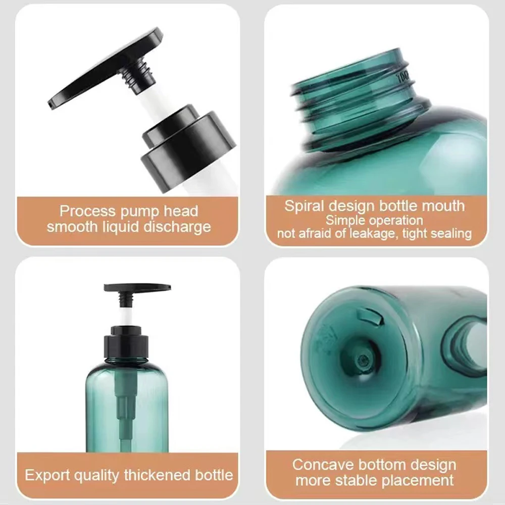 Soap Dispenser Refillable Bottle Soap Dispenser Bottle Refillable Plastic Bottles 500ML Soap Dispenser Bottle Set Bathroom Liquid Refillable Shampoo Shower Gel Bottle Lotion Press Empty Container