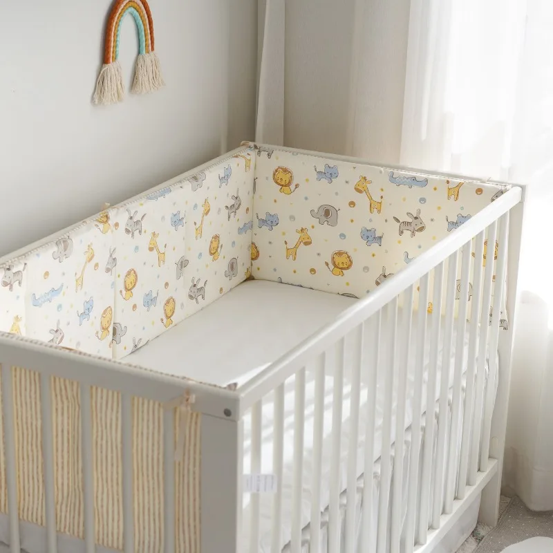 Cartoon Cotton Bumper for Baby Bed Fence Cot Bumpers Bedding Accessories Child Room Decor Infant Knot Design Newborn Cribs crib bumper