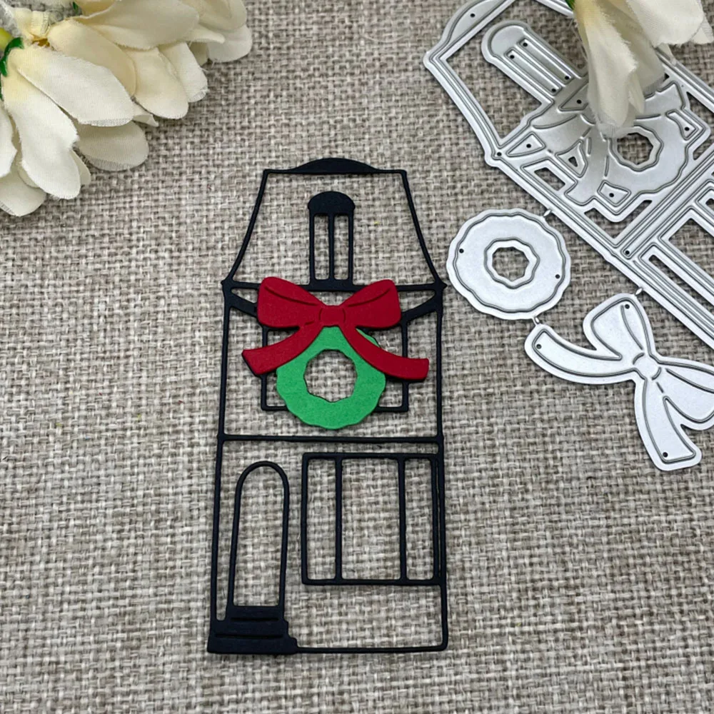 Weihnachten haus Metall Schneiden Stirbt Schablonen Für DIY Scrapbooking Dekorative Präge Handwerk Stanzen Vorlage Form