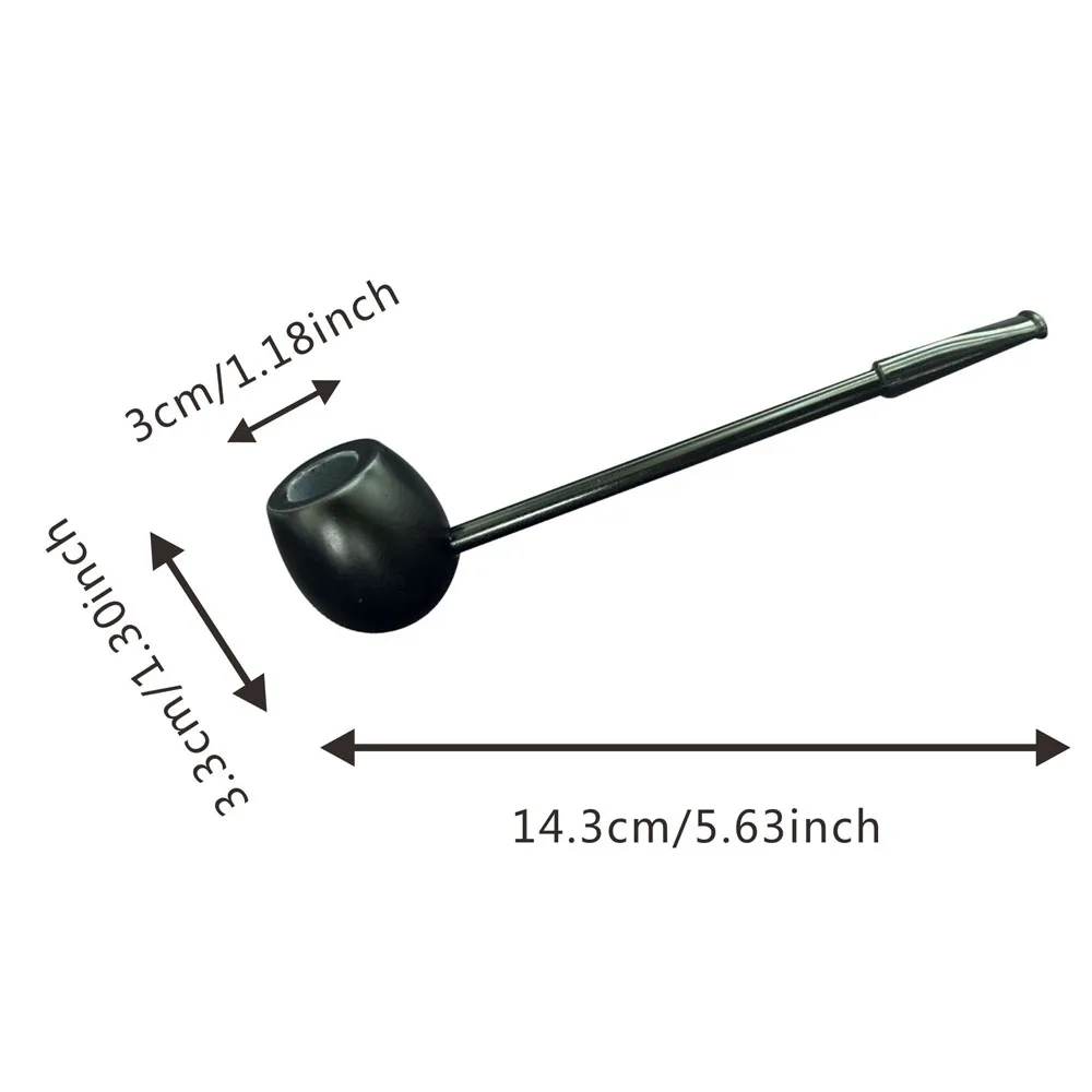 1pcs Black Wood Pipe Solid Wooden Tobacco Smoking Pipe Smoke Aceessories