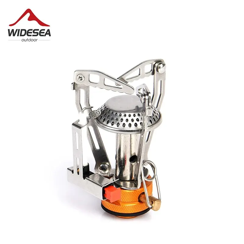 camping gas stove Widesea Camping One-piece Gas Stove Heater Tourist Burner Foldable Outdoor Picnic Kitchen Equipment Supplies Survival Furnace