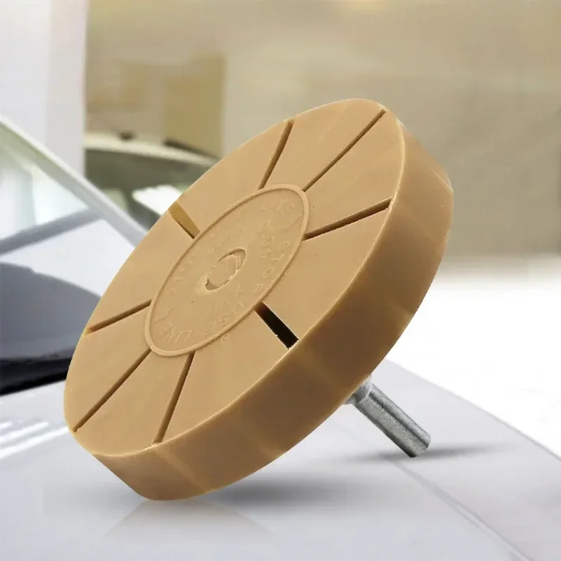 Polishing Wheel Decal Remover 1/4" Shank Rubber Eraser Wheel Quick Polishing Removal Tool for Car Stickers and Decals