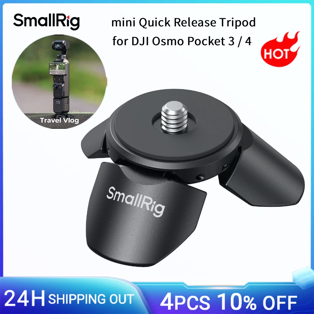 Trípode de Liberación Rápida SmallRig Mini para DJI Osmo Pocket 3/4, Soporte Magnético, Portátil para Pocket 4/3 Action 6/5Pro, para Insta360