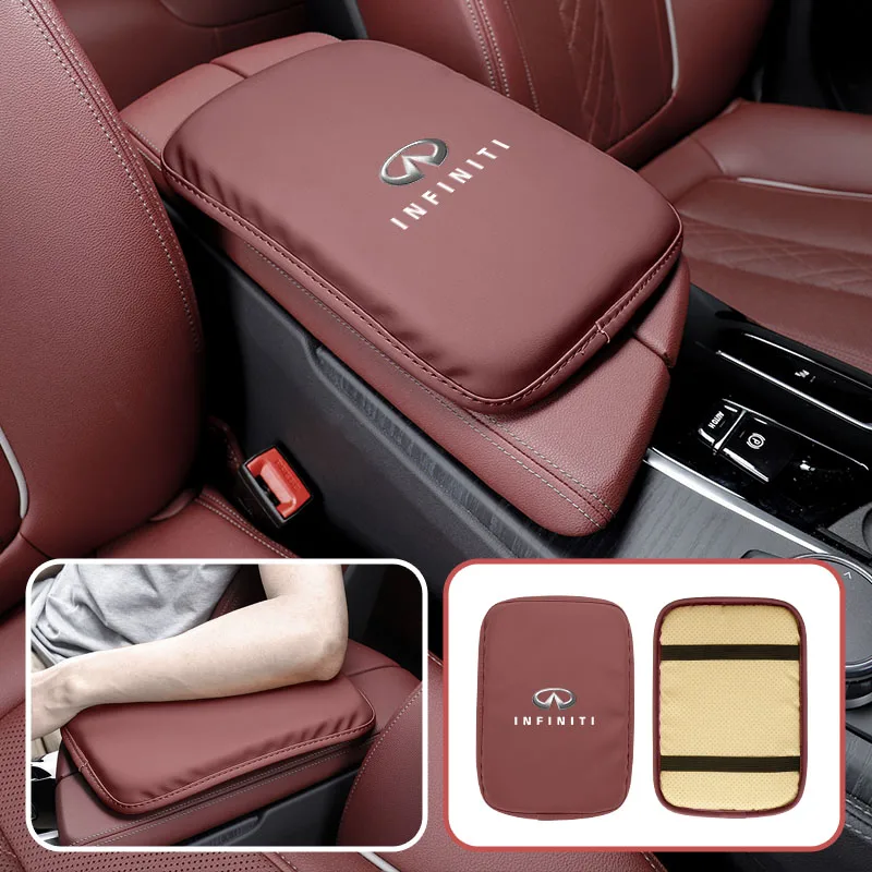 Car Armrest Mat PU Leather Arm Rest Sof Pad Protection Cushion For
