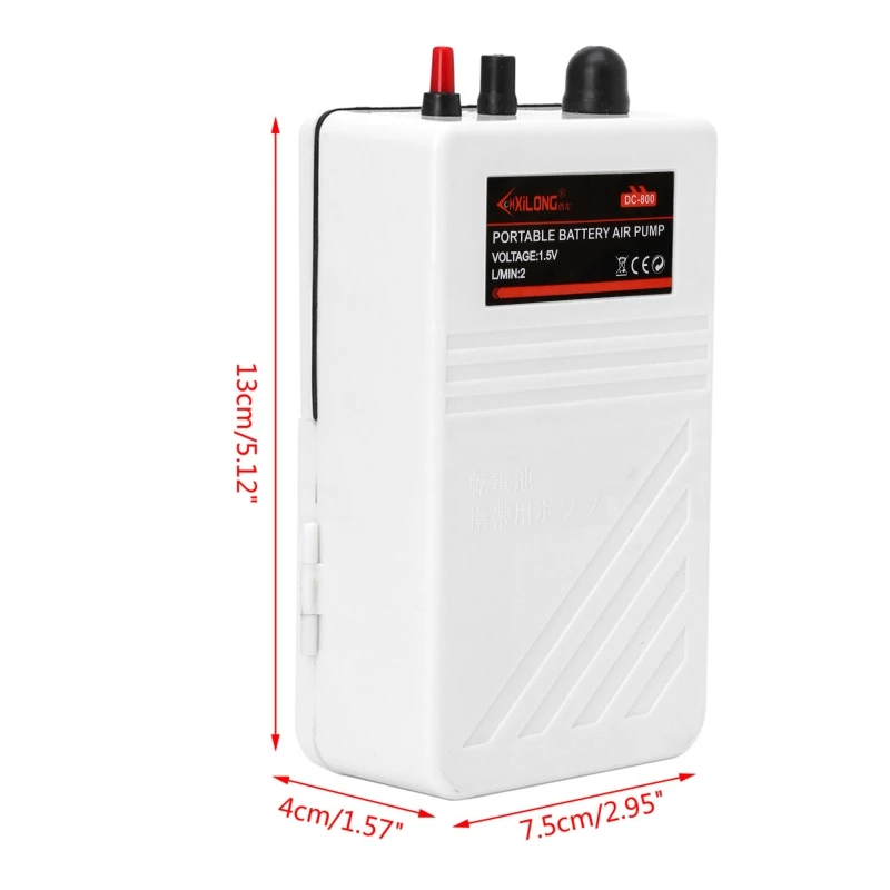 Aquarium Air Pump Aquarium Battery Operated Fish Tank Air Pump Aerator Oxygen With Air Stone 2W