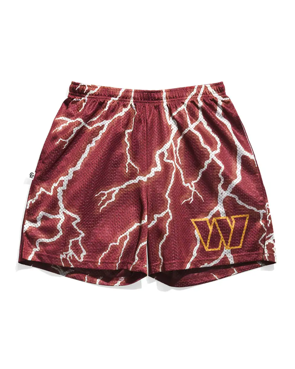 Summer American Football Sports Shorts Men Women Rugby Team Fans Shorts Breathable Fast Dry 3D Printed Lightning Eagle -