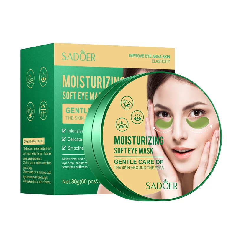 60pcs SADOER Seaweed Crystal collagen Eye Mask Anti Dark Circles Moisturizing Anti-aging Anti Wrinkles Eye Patches Gel Masks
