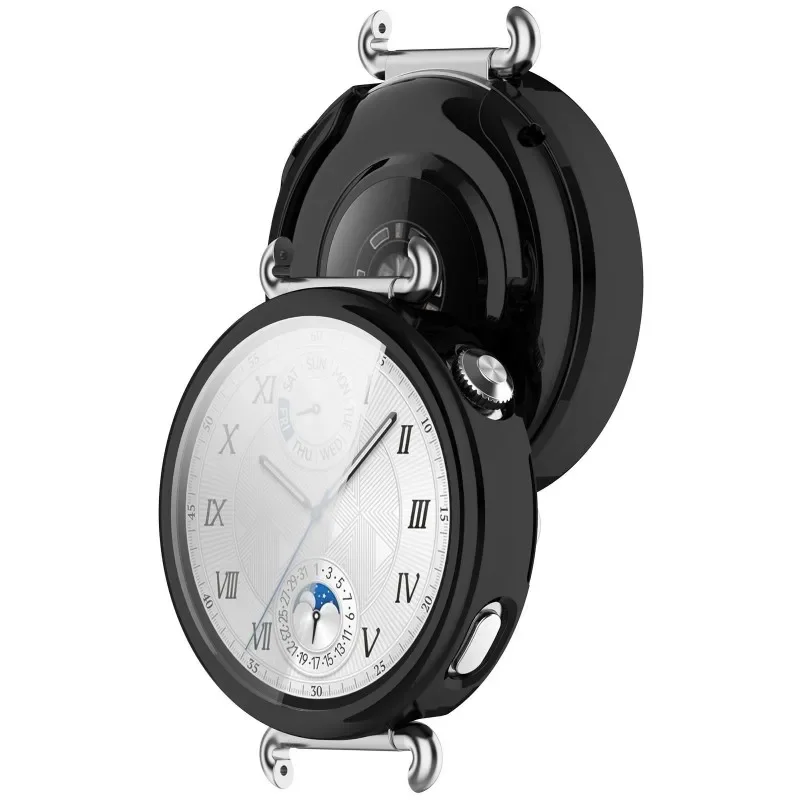 Enhanced TPU Protective Case Shell Frame Cover for Huawei Watch GT6 and GT6 Pro Smartwatch