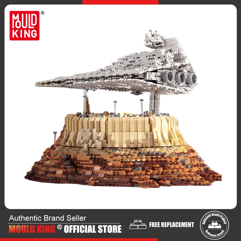 Mold King Moc Star Destroyer Cruise Star Ship The Empire Over Jedha City Model Set Building Block Brick Toys For Kids Gifts