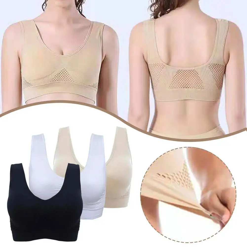 

Seamless Mesh Women Large Size Sport Bras Comfortable Gym Steel Shockproof Breathable Running Yoga Fitness Underwear Bra No L6l7