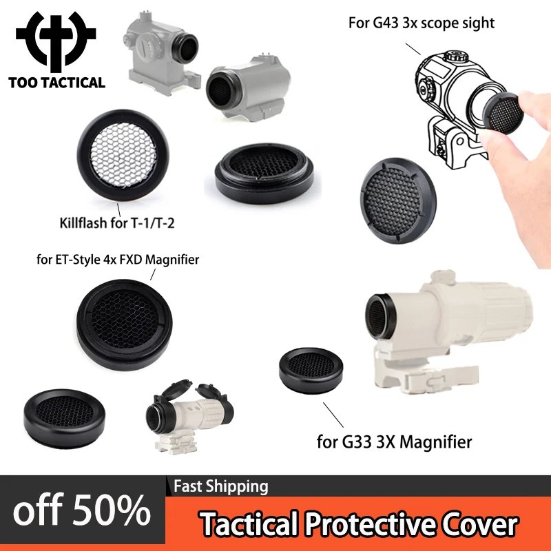 

Tactical Metal Protective Cover For G33 G43 Anti-reflection Sunshade 4x FXD Magnifie Cap Scop Covers Hunting Accessories