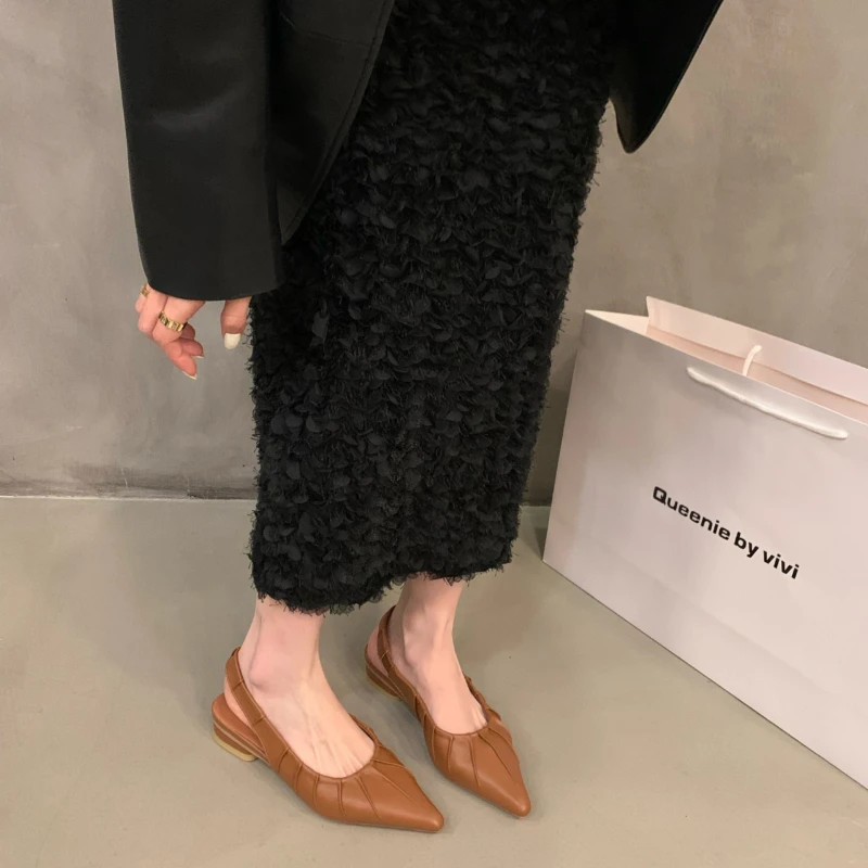 Hot Sale Women's Shoes Slingbacks Women's High Heels Fashion Lace-up Cuff Office and Career New Plus Size Toe Cap Sandals