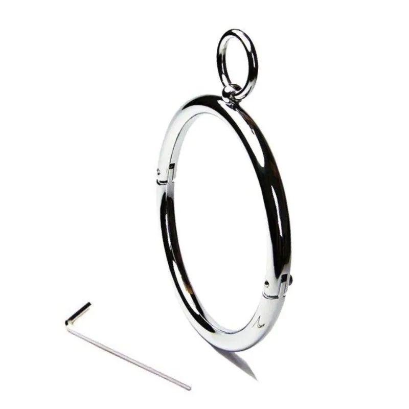 Male Female Lockable Neck Collar BDSM Restraint Bondage