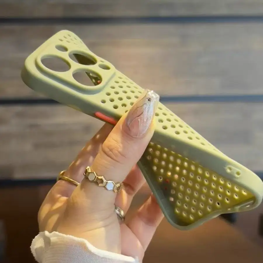 Summer Ventilated TPU Soft Shell Protective Phone Case - Mesh Breathable Design