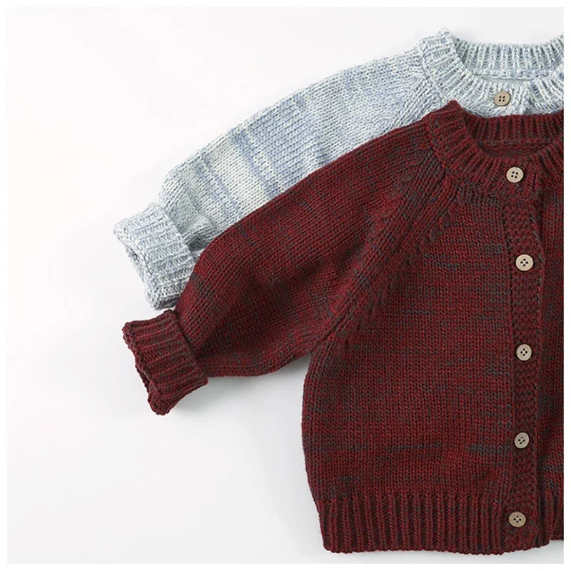 Kids Thick Knitted Cardigan Coat Sweater