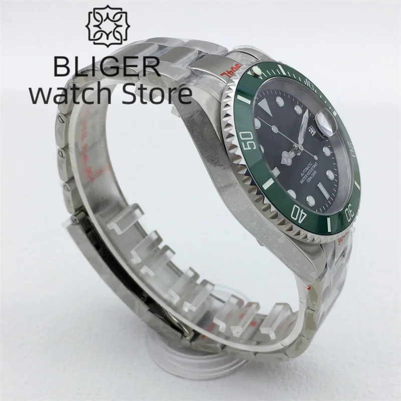 Mechanical Watch Diver Watch 40mm Diving Watch NH35 PT5000 Automatic Men's Watch Ceramic Luminous Bezel Sapphire Glass Stainless Steel Bracelet