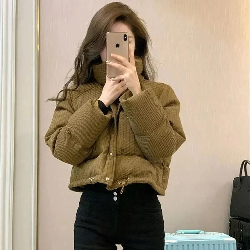 

Winter Jacket Women Niche Drawstring Short Coat Korean Fashion Wild New Thick Warm Cotton Puffer Streetwear Coats Chaquetas