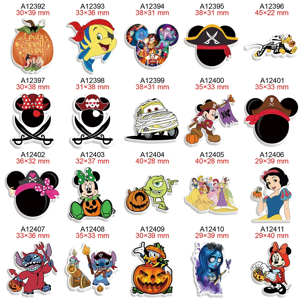 

Disney Halloween Day Planar Resin Cartoon Cabochons Charms for Earring Hairbow DIY Keychain Handmade Accessories