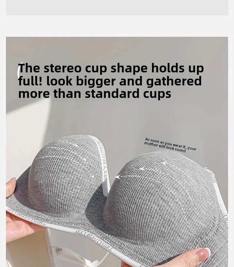 Wireless Push-Up Bra - 6cm Thickened Anti-Slip Seamless Adjustable Straps for Small Chest