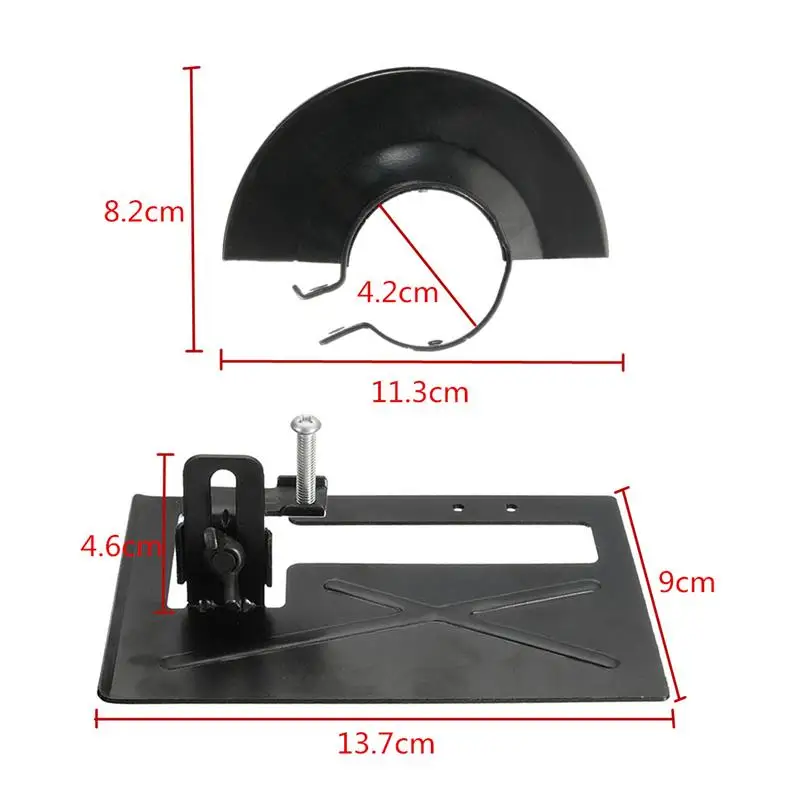 가변 각도 연마기 절단기 변환 도구, 각도 연마기 거치대 안전 실드, 목공용 DIY 도구 (케이스 포함)