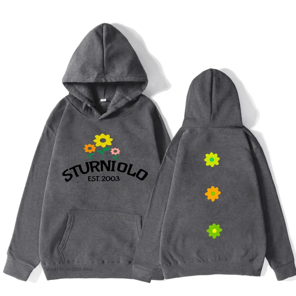 Sturniolo Triplets Hoodies Flowers Print Sweatshirts Autumn Winter Streetwear Women Unisex Hip Hop Tops Fashion Men Pullovers