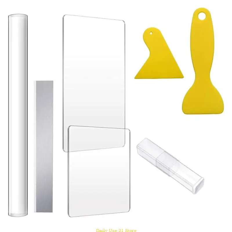 

7pcs Tools Set Solid Roller Acrylic Sheet Cutting Scrapers