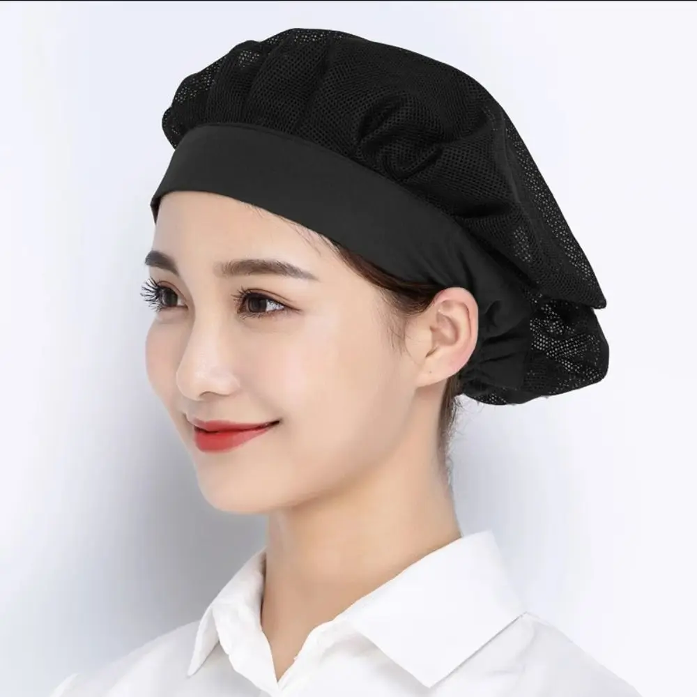 Kitchen Cooking Chef Cap Nets Work Wear Food Service Hair Nets Chic Bundled Hair Work Wear Bundled Hygienic Cap 1Pcs