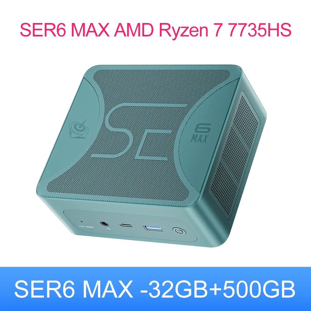 Beelink Mini PC SER6 MAX AMD Ryzen 7 7735HS DDR5 32GB RAM 500GB