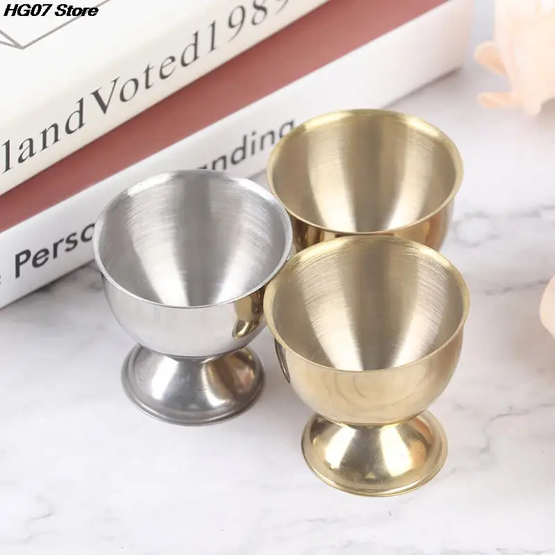 Egg Cup Holder 1Pcs 4.7*4.7*3.5 cm Stainless Steel Boiled Egg Cups Stand Rack Eggs Holder Kitchen Breakfast Cooking Tool Steam Egg Rack