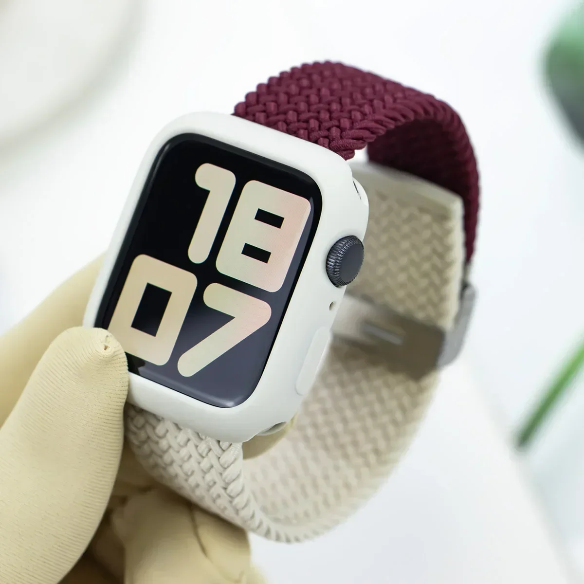 Candy Case and Strap Set for Apple Watch - Nylon/Silicone Correa Strap