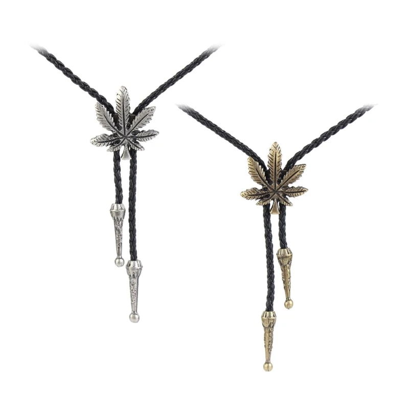 

Elegant Black Bolo Tie with Carving Pendant Edgy Cowboy Necktie Western Tie