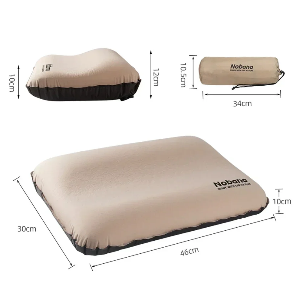 Camping Pillow Self Inflating Pillow 3D Ultralight High-resilience Memory Foam Outdoor Travel Automatic Inflatable