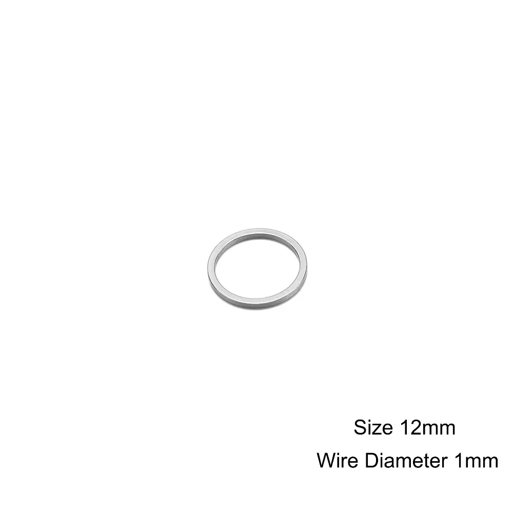 20 Stück flache Lünetten aus Edelstahl, hohle Anhänger, Kreise, Charm-Ohrringe, Ringe, Drahtreifen, Anhänger für DIY-Halsketten-Schmuckherstellung – Detail 9