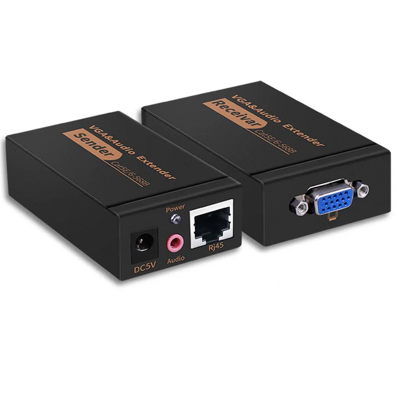 VGA-удлинитель с аудиокабелем 5/6 до 100 м |