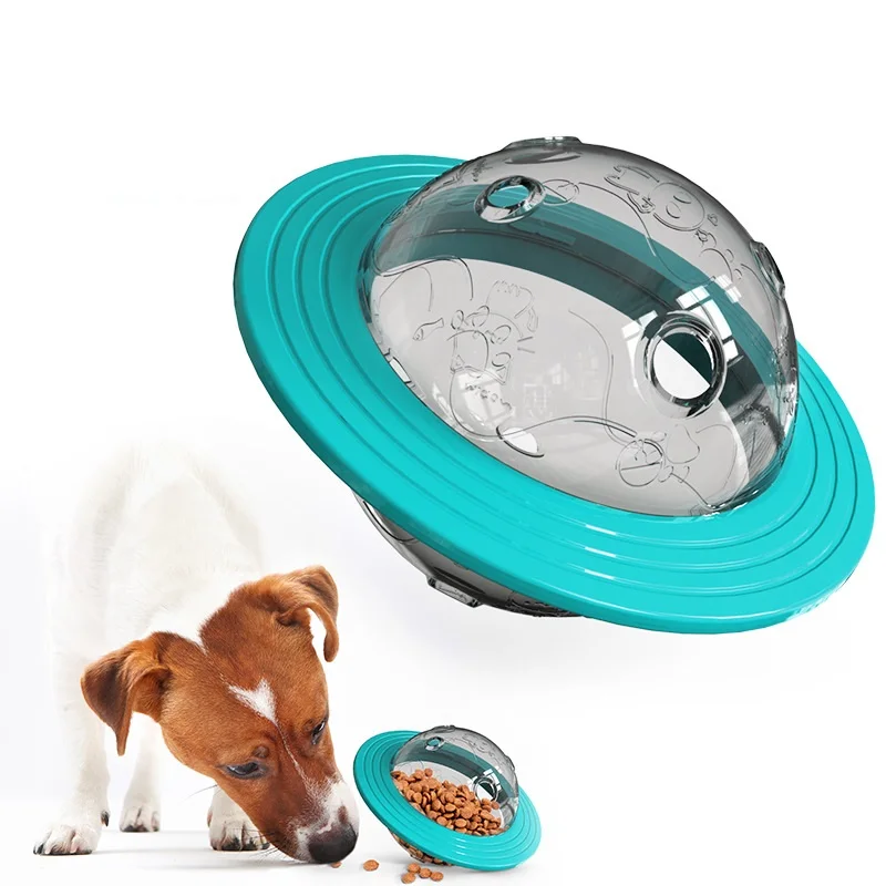 

Flying Saucer Shaped Tumbler Slow Leakage Food Feeder Toy Dog Self Feeder Cat And Dog Leak Slow Food Puzzle Tool Dog Accessories