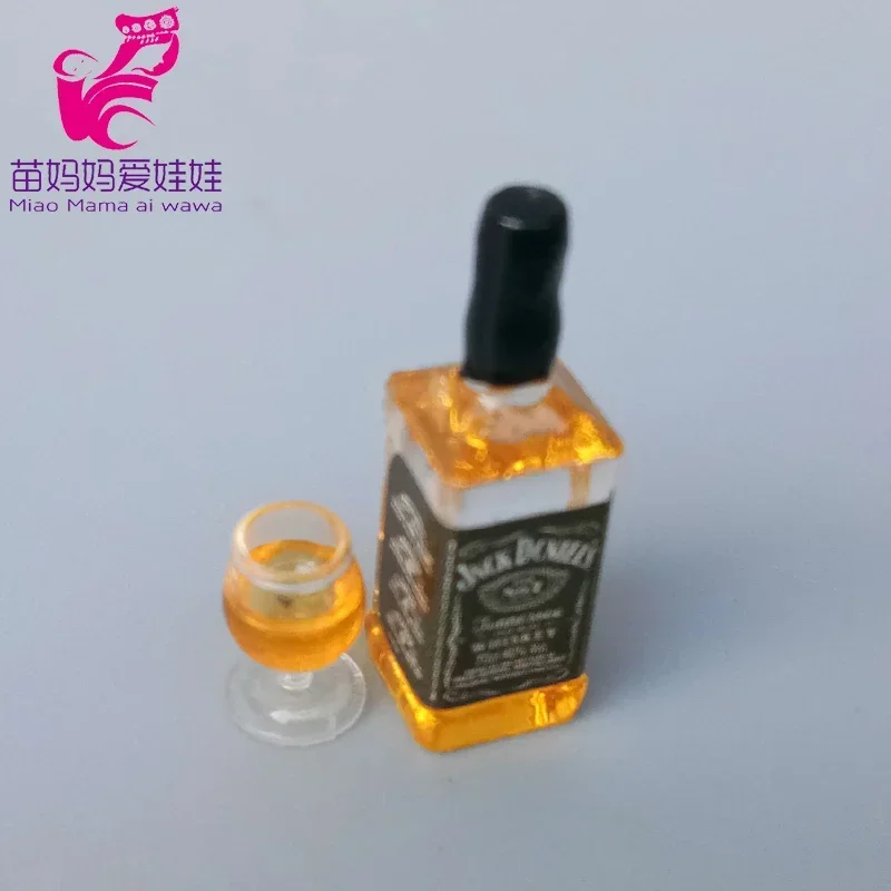 BJD Doll Drink Mini Bottled Water Orange Guice Milk Pots Wine Bottle Beer for Barbie Blythe Licca Doll Accessories