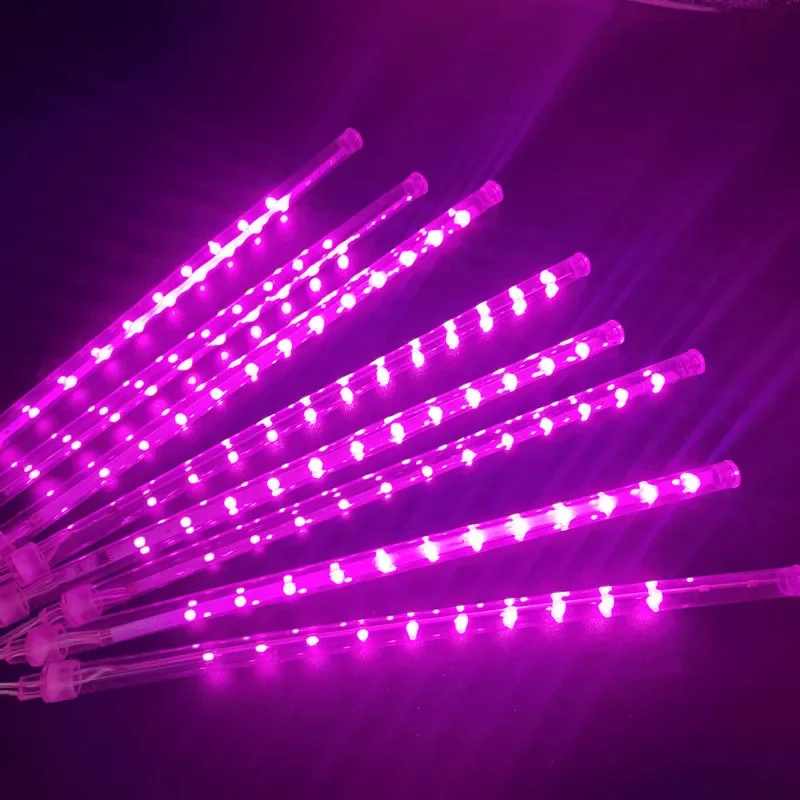 Description Picture 3 of item8/16/24/32Tubes Superb Meteor Rain String Lights Christmas LED Lights Decor Garden Yard Street New Year 2025 Holiday Icicle Lamp