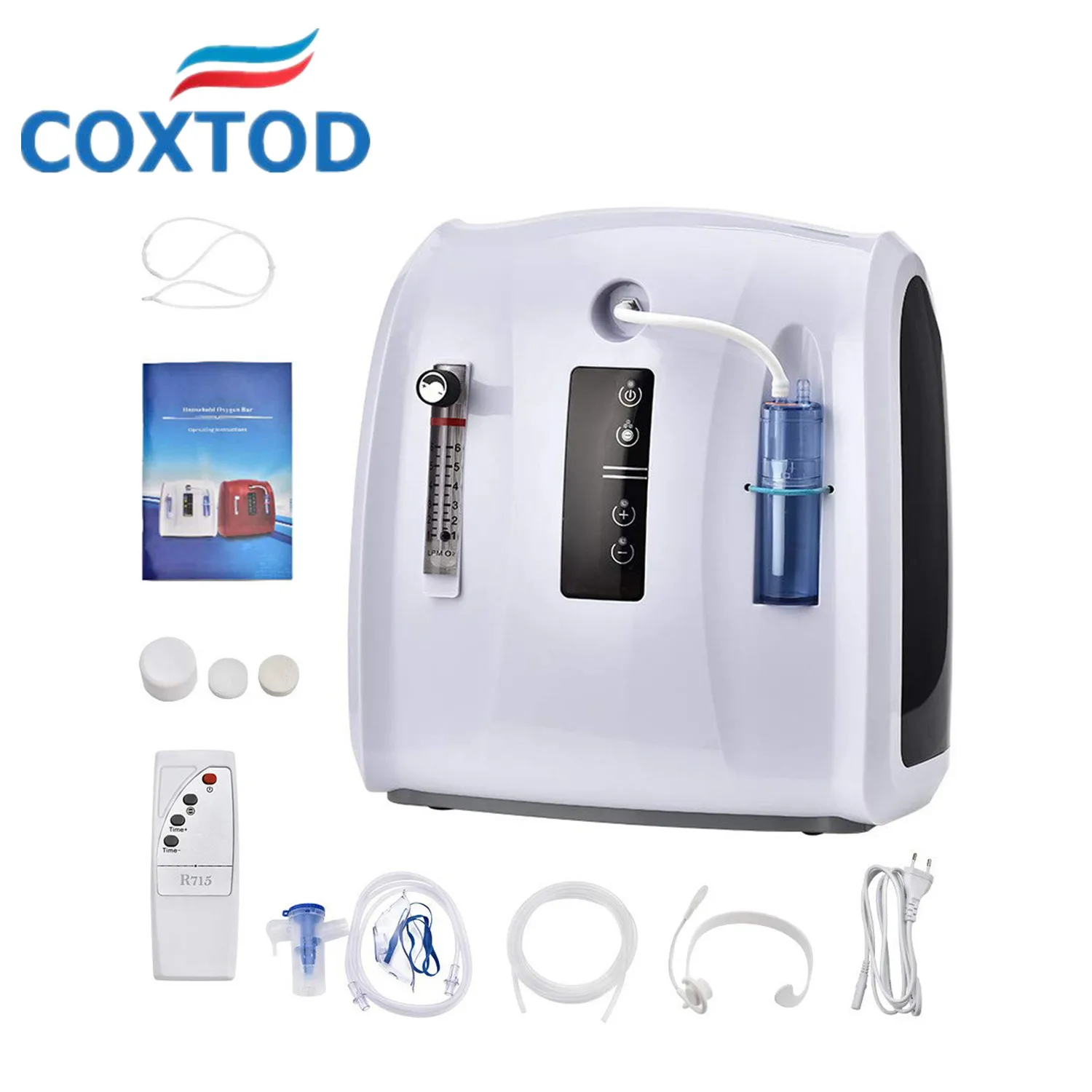 COXTOD 6L Household Oxygen Generator Concentrator Machine O2 Oxygen Bar With Atomizer