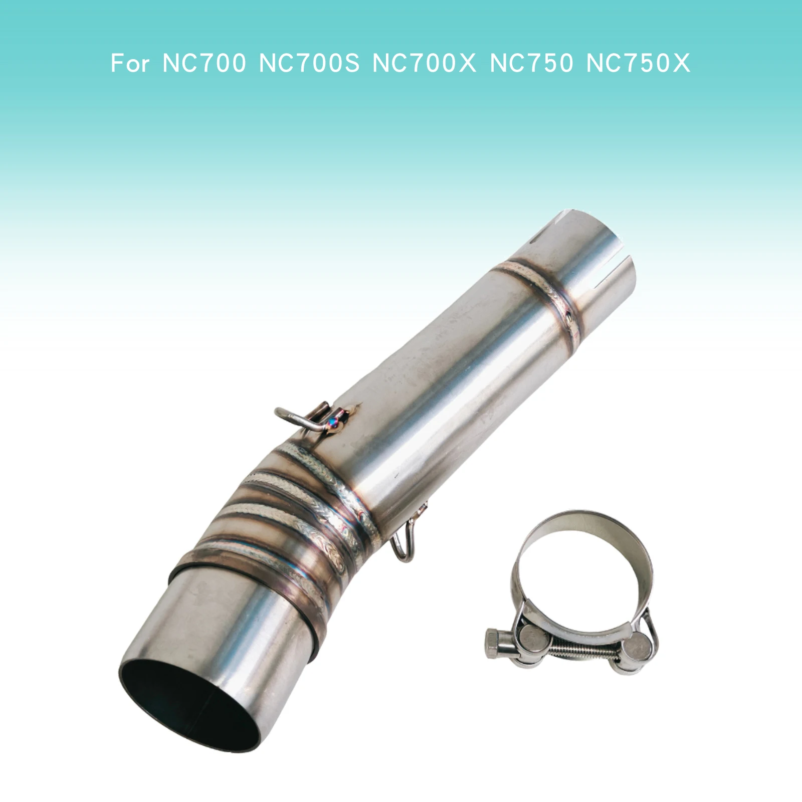 ท่อไอเสียกลางสำหรับรถมอเตอร์ไซค์ NC700 NC700X NC700S NC750X NC750 ปี 2012-2023 แบบสวม ปรับแต่งเพิ่มประสิทธิภาพ 1