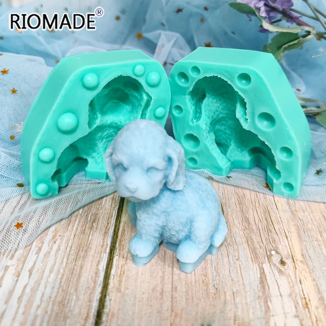 3D Dog Silicone Mold Handmade Candle Clay Soap Mould DIY Baking