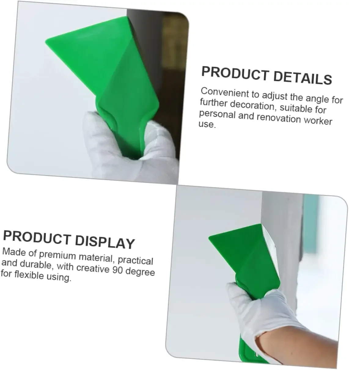 Plastic Drywall Corner Scraper Stucco Shovel Spatula Spade for Floor Wall Ceramic Tile Grout Construction Tools 4/3/2/1pcs drywall corner scraper