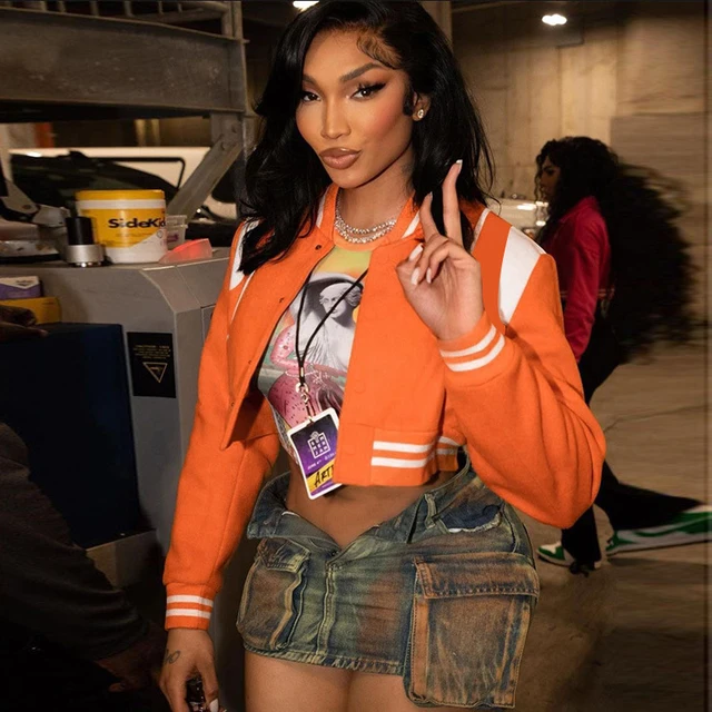 Baseball Bomber Cropped Jackets 2