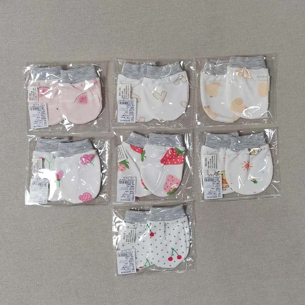 5 Pairs/Set Baby Cotton Soft Mitten Newborn Anti-eat Hand Anti Scratch Face Protect Glove Baby Gloves 0-3 Months 5