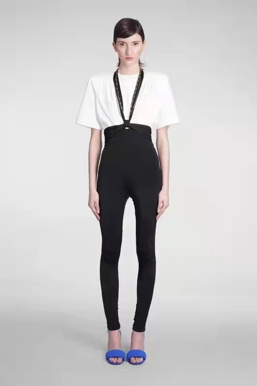 

2023 New fashion good quality runway multi chain decoration high waist sling